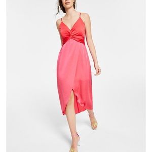 Bar III twist front midi dress, two toned.